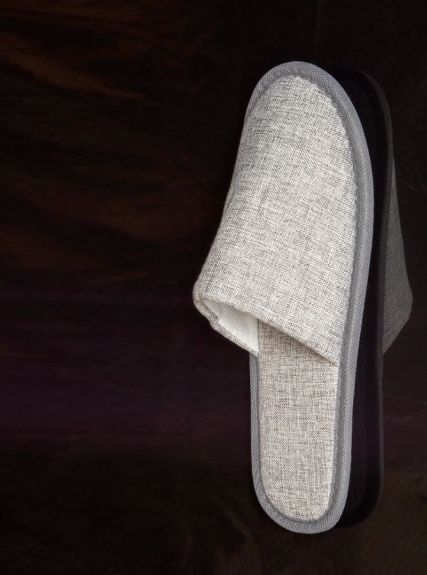 Grey Color Linen - EPE Anti-slip Sole